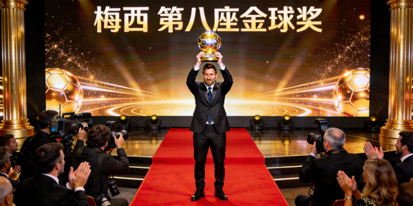 梅西荣获第八座金球奖颁奖典礼现场照片
